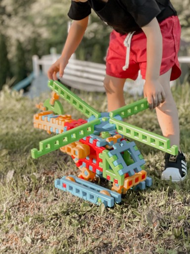 MARIOINEX Set Waffle kockica, helikopter, 94 kom