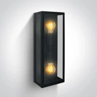 Zidna svjetiljka, 2xE27, 40W, IP43, DM67406B/B, crna