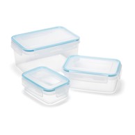 ADDIS Set od 3 posude s poklopcem za hranu Clip And Close Rectangular