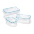 ADDIS Set od 3 posude s poklopcem za hranu Clip And Close Rectangular