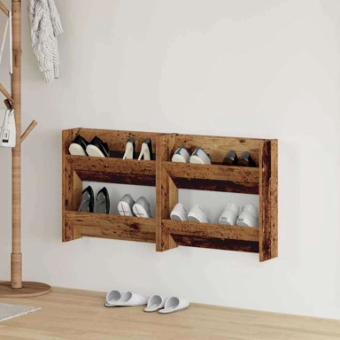 Ormarići za cipele na zidu 2 pcs 60 x 18 x 60 cm, staro drvo