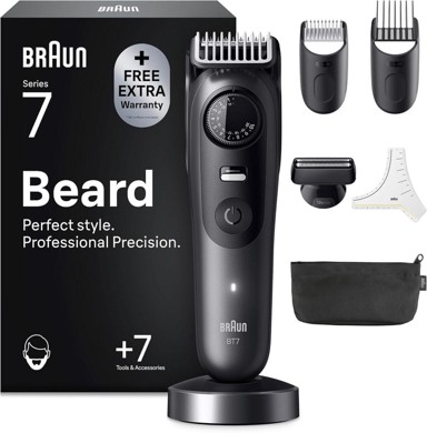 BRAUN trimer za bradu Series 7 BT7535, bežični, sivi