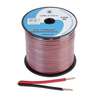 Zvučnički kabel 2 x 1,5 mm, kolut 100 m, crveno-crni