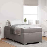 Krevetna konstrukcija 90 x 190 cm, tkanina, sivo-smeđa