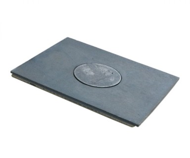 Ploča od lijevanog željeza s 1 rupom 63x31,5 cm, crna