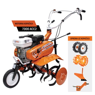 RURIS Motorna kopačica, kultivator, freza DAC 7000ACC2 
