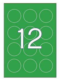 APLI Etikete Fi, 60 mm, zelene