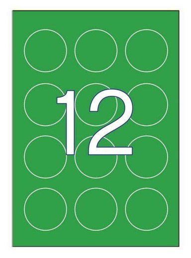 APLI Etikete Fi, 60 mm, zelene