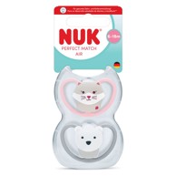 NUK Duda varalica silikon Perfect Match Air 6-18 m 2 kom sort
