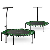 NEO-SPORT Fitness trampolin s ručkom 127 cm, šesterokutni, zeleni
