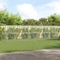 Kućica za pse s pohranom, 4 kom, srebrna, 8 × 2 × 2 m, čelik