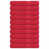 Ručnici 10 kom crveni 100 x 200 cm 360 gsm od 100 % pamuka