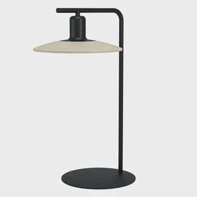 Stolna lampa Mayazes, LED GU10, 5W, crna/drvo