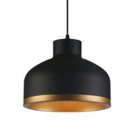 Viseća svjetiljka Goldi, 30 cm, E27, IP20, crno/zlatna