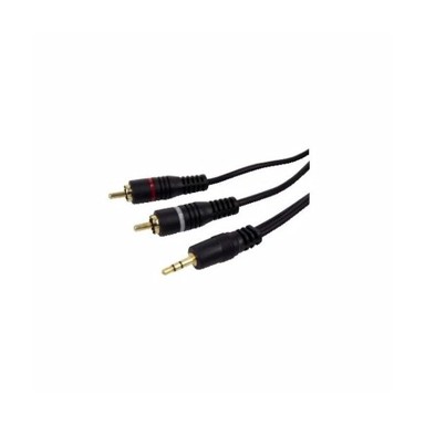 GBC Kabel, stereo audio 3.5mm m - 2 X RCA m, 1.5m