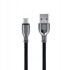 FOREVER Pleteni USB-A – USB-C kabel Tornado, 1 m, 3 A, crni