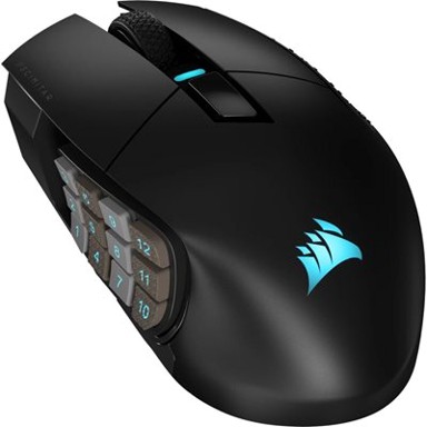 CORSAIR Miš Scimitar Elite, RGB, optički, bežični, 26000dpi, crni
