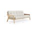 KARUP DESIGN Bež sofa na razvlačenje 204 cm Grab, 204x90x93 cm