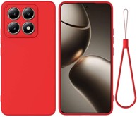 LENUO Maskica za Xiaomi 14T, silikonska, crvena