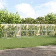 Kućica za pse s pohranom, 4 kom, srebrna, 8 × 2 × 2 m, čelik