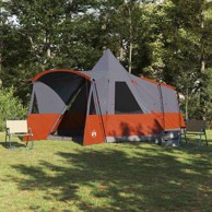 Teepee šator s krovom 720 x 465 x 295 cm, siva/narančasta