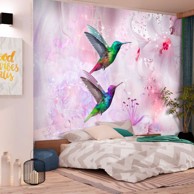 Samoljepljiva foto tapeta Colourful Hummingbirds (Purple) 245x175