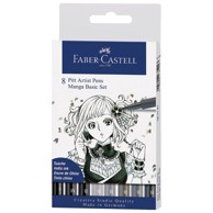 FABER-CASTELL Flomaster 167107 pitt artist manga basic set