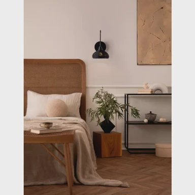 Zidna lampa Fado, E27, 12 W, crna