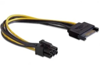 DELOCK Adapter 15-pin SATA na 6-pin PCI-E, za VGA