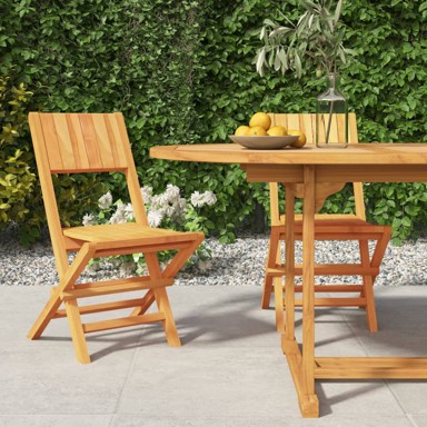 Sklopive vrtne stolice 2 kom 47x61x90 cm od masivne tikovine