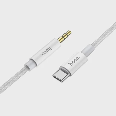 HOCO AUX Audio Jack kabel 3,5 mm na tip C, UPA19, 1 m, srebrni