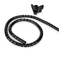 NEDIS Upravljanje kabelima spiralna čahura 1 kom. maksimalna debljina kabela 16 mm PE, crna