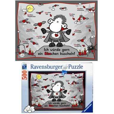 RAVENSBURGER Puzzle Ovca sa srcem, 500 dijelova, 36x49 cm, 8+