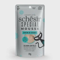 SCHESIR Hrana za mačke Special mousse Skin&Coat losos i piletina, 70 g