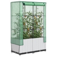 Povišena gredica s pokrovom za staklenik 80 x 40 x 138 cm