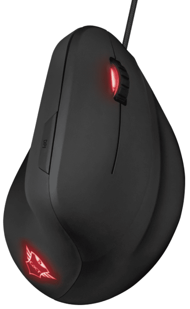 TRUST Miš GXT 144 Rexx, vertikalni, žičani, crni