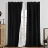 NIKCORP Blackout plišane zavjese, 2 kom, 132 x 225 cm, crne