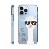 ONASI Silikonska maskica, iPhone 15 Plus, No Drama Llama, prozirna