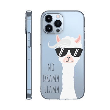 ONASI Silikonska maskica, iPhone 15 Plus, No Drama Llama, prozirna