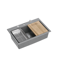 QUADRON Sudoper MARC WORKSTATION srebrno siva/čelik s daljinskim upravljanjem