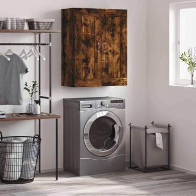 Zidni ormarić, 69.5 x 34 x 90 cm, konstruirano drvo, dimljeni hrast