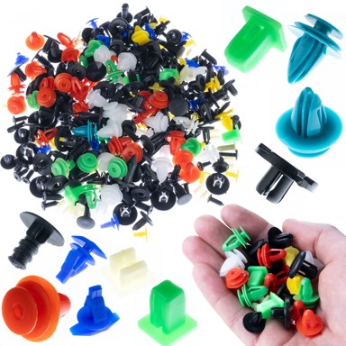 ROSFIX Set univerzalnih automobilskih spojnica, 1–4 cm, plastične, višebojne, 500 komada