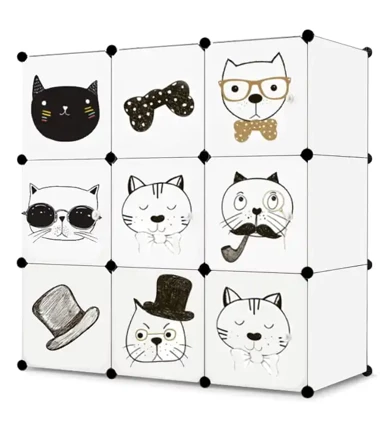 Dječji ormarić modularni W02, 9 komada