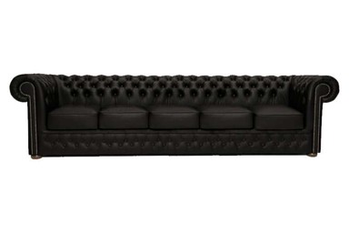 CHESTERFIELD Garnitura First Class Leather, 5-sjedišta, Matt Black