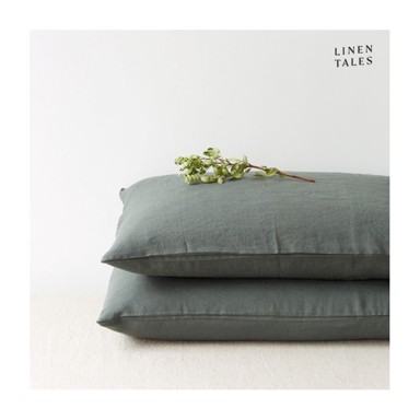 LINEN TALES Lanena jastučnica Forest Green 40x60 cm