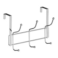 PREMIER HOUSEWARES Metalna vješalica za vrata u srebrnoj boji 11 cm, Chrome