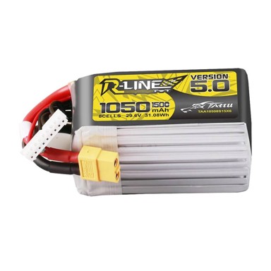 TATTU Baterija, R-Line verzija 5.0 1050mAh 29.6V 150C 8S, XT60