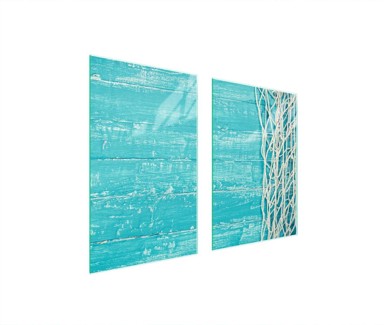 TMK Staklena zaštita za štednjak ili ploču za kuhanje 65x52, tirkizna