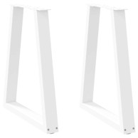 Noge za blagovaonski stol V-oblik, 60 x 72–73 cm, čelik, bijela, 2 kom