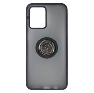 MAXMOBILE Maskica Matte Black With Ring za Motorola Moto G53